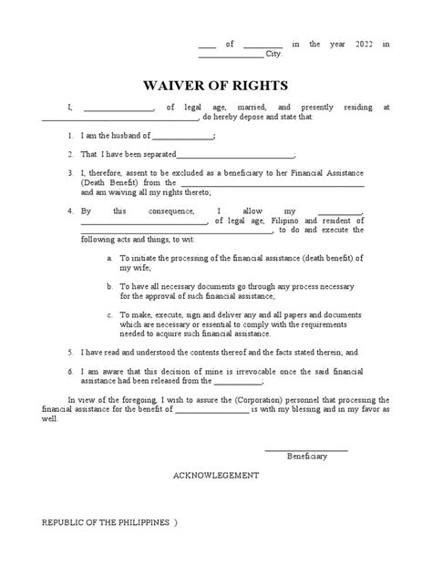 Waiver Of Rights And Protections Afford Under Form Fill Online Waiver Of Rights And Protections Afford Under Form Fill Online