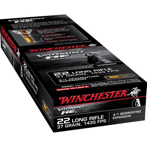 Winchester Varmint High Energy 22 Lr 37 Gr Sp 1400 Fps 50 Box