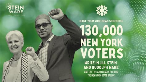 Write In Stein Ware Green Party Of New York Write In Stein Ware Green Party Of New York