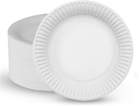 Zuvo Disposable Plates 50 Pack - 100% Compostable White Paper Plates 9 ... Zuvo Disposable Plates 50 Pack - 100% Compostable White Paper Plates 9 ...